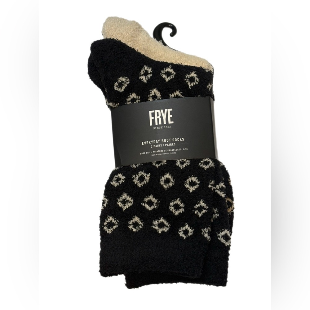 FRYE Black & Cream Everyday Boot Socks - 2 Pack